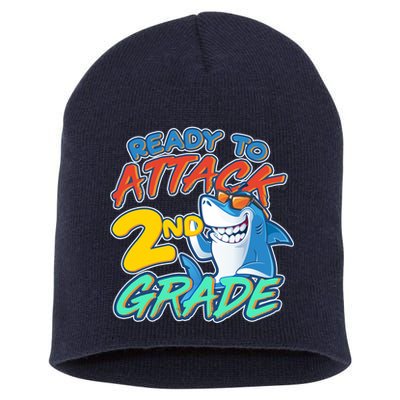 Ready to Attack 2nd Grade Shark Short Acrylic Beanie