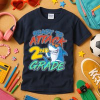 Ready to Attack 2nd Grade Shark Kids T-Shirt