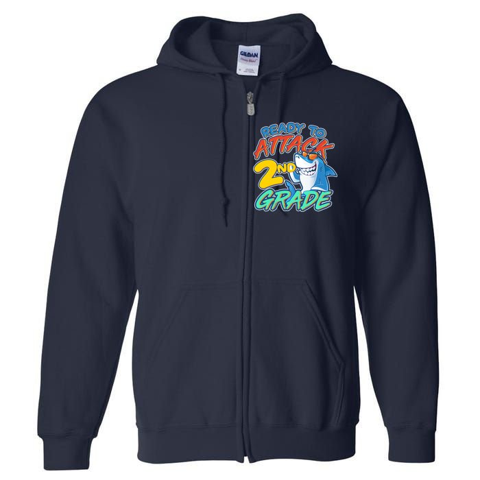 Ready to Attack 2nd Grade Shark Full Zip Hoodie