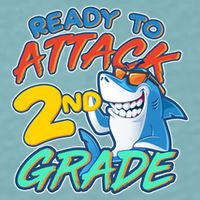 Ready to Attack 2nd Grade Shark Sueded Cloud Jersey T-Shirt