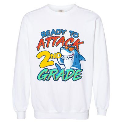Ready to Attack 2nd Grade Shark Garment-Dyed Sweatshirt