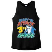 Ready To Attack 3rd Grade Shark Ladies PosiCharge Tri-Blend Wicking Tank