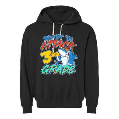 Ready To Attack 3rd Grade Shark Garment-Dyed Fleece Hoodie