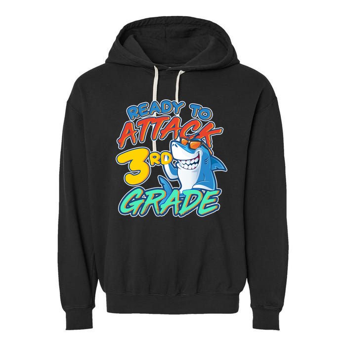 Ready To Attack 3rd Grade Shark Garment-Dyed Fleece Hoodie