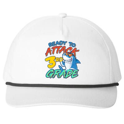 Ready To Attack 3rd Grade Shark Snapback Five-Panel Rope Hat