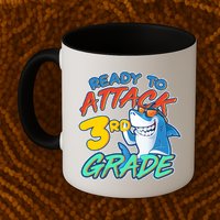 Ready To Attack 3rd Grade Shark Mug