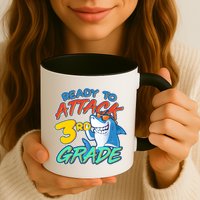 Ready To Attack 3rd Grade Shark Mug