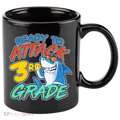 Ready To Attack 3rd Grade Shark 11oz C Handle Ceramic Mug