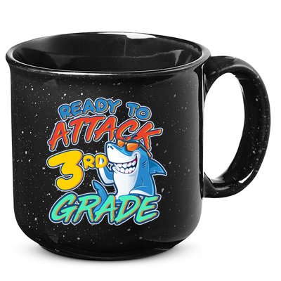 Ready To Attack 3rd Grade Shark 15oz Campfire Ceramic Mug