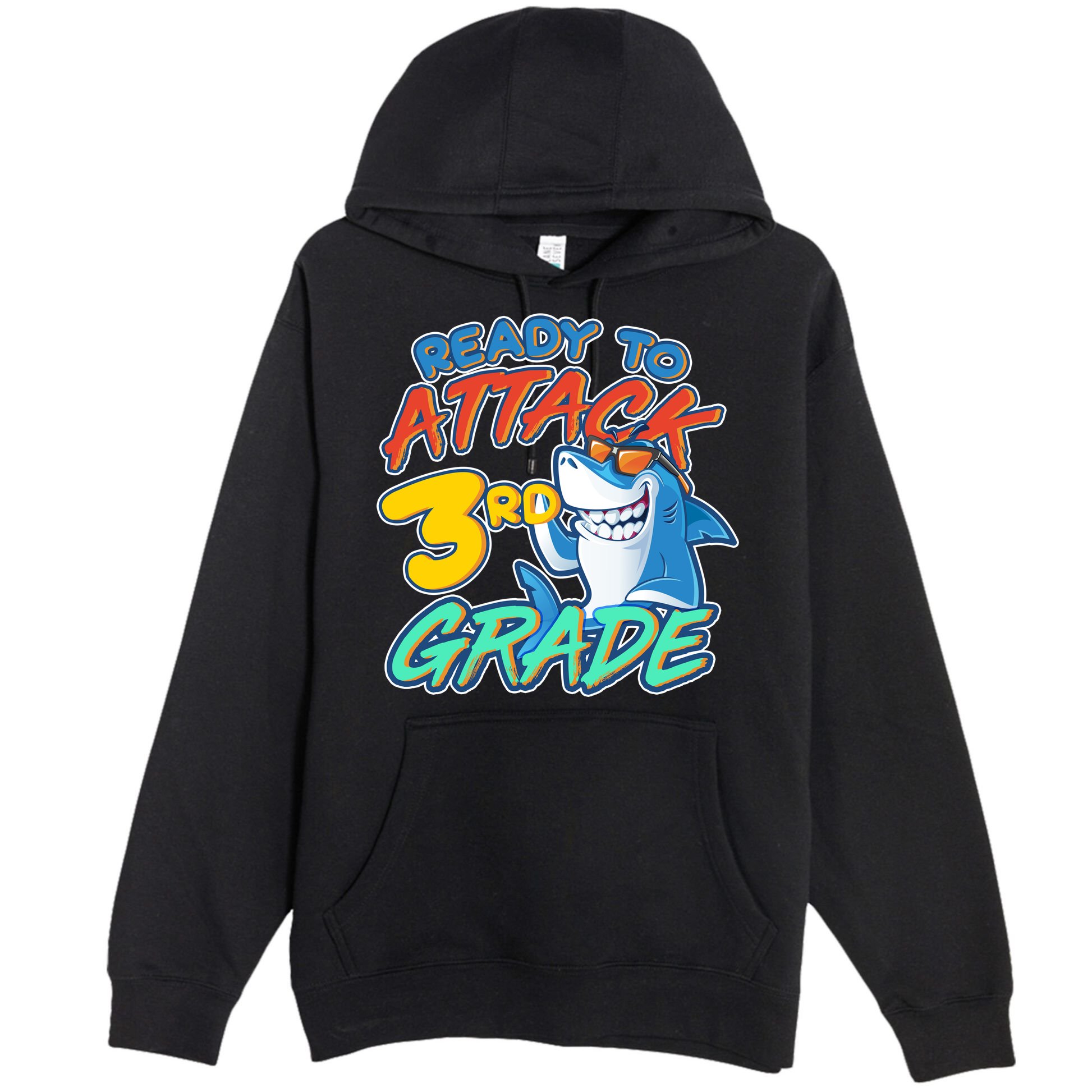 Ready To Attack 3rd Grade Shark Premium Pullover Hoodie