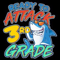 Ready To Attack 3rd Grade Shark 16oz Travel Tumbler