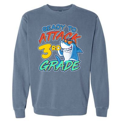 Ready To Attack 3rd Grade Shark Garment-Dyed Sweatshirt