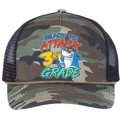 Ready To Attack 3rd Grade Shark Retro Rope Trucker Hat Cap