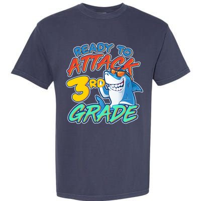 Ready To Attack 3rd Grade Shark Garment-Dyed Heavyweight T-Shirt