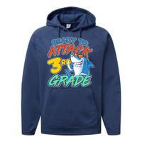 Ready To Attack 3rd Grade Shark Performance Fleece Hoodie