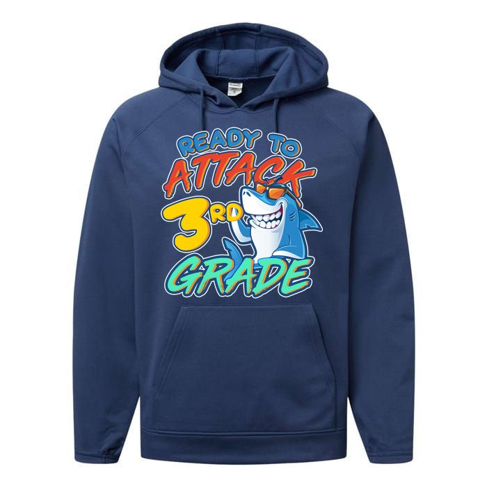 Ready To Attack 3rd Grade Shark Performance Fleece Hoodie