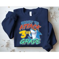 Ready To Attack 3rd Grade Shark Sweatshirt