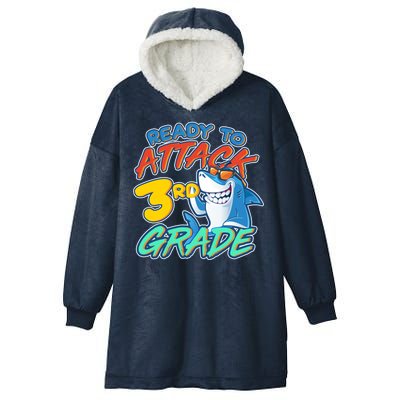 Ready To Attack 3rd Grade Shark Hooded Wearable Blanket