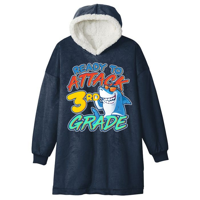 Ready To Attack 3rd Grade Shark Hooded Wearable Blanket