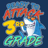 Ready To Attack 3rd Grade Shark Bucket Hat
