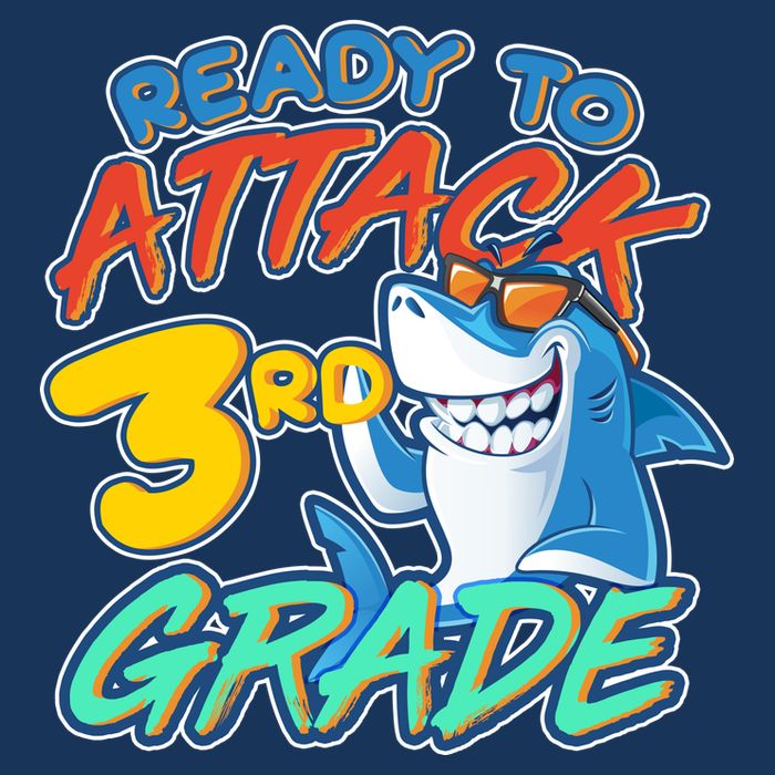 Ready To Attack 3rd Grade Shark Bucket Hat