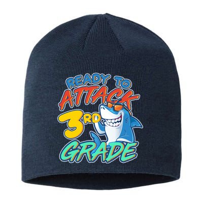 Ready To Attack 3rd Grade Shark Sustainable Beanie