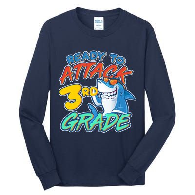 Ready To Attack 3rd Grade Shark Tall Long Sleeve T-Shirt