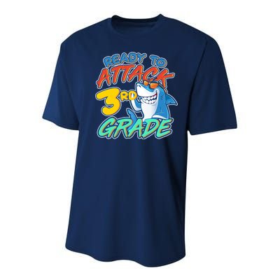 Ready To Attack 3rd Grade Shark Youth Performance Sprint T-Shirt