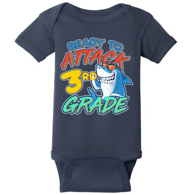 Ready To Attack 3rd Grade Shark Baby Bodysuit
