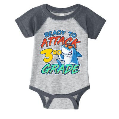 Ready To Attack 3rd Grade Shark Infant Baby Jersey Bodysuit