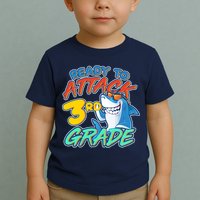 Ready To Attack 3rd Grade Shark Toddler T-Shirt