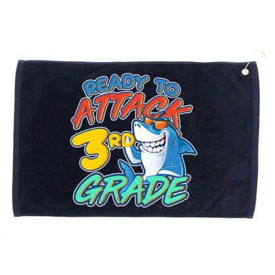 Ready To Attack 3rd Grade Shark Grommeted Golf Towel