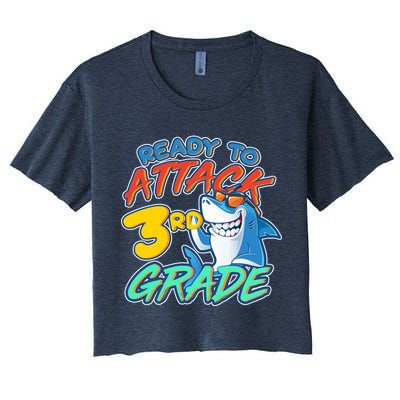 Ready To Attack 3rd Grade Shark Crop Top