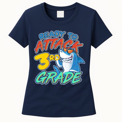 Ready To Attack 3rd Grade Shark Womens T-Shirt