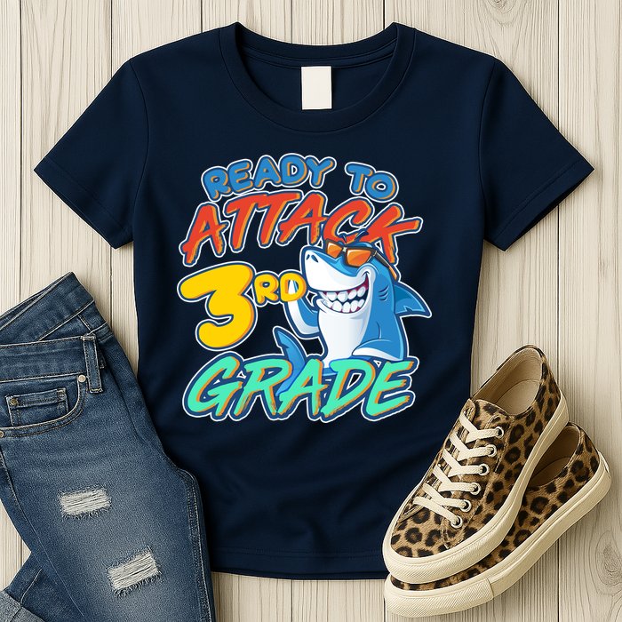 Ready To Attack 3rd Grade Shark Womens T-Shirt
