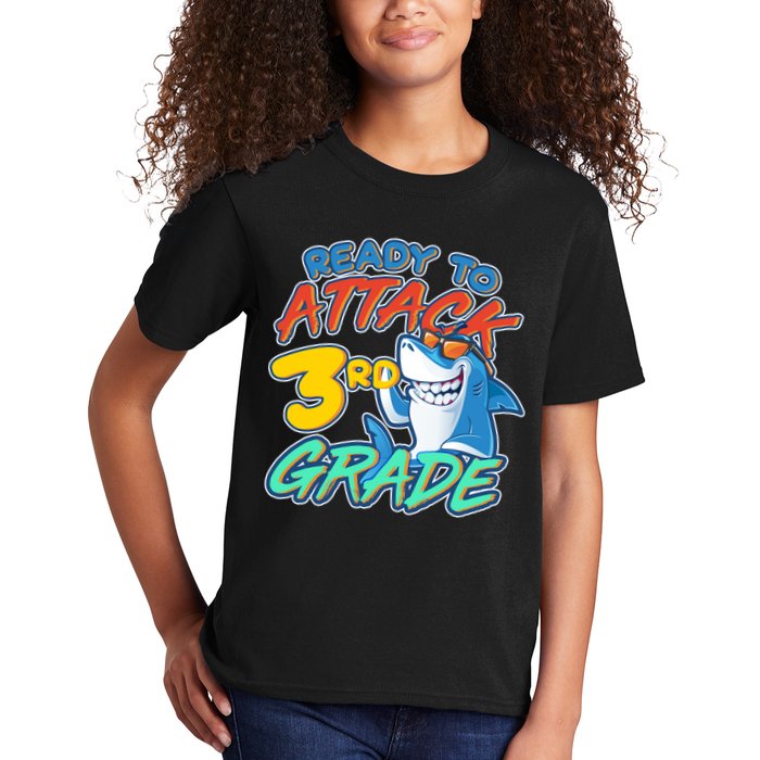 Ready To Attack 3rd Grade Shark Kids T-Shirt