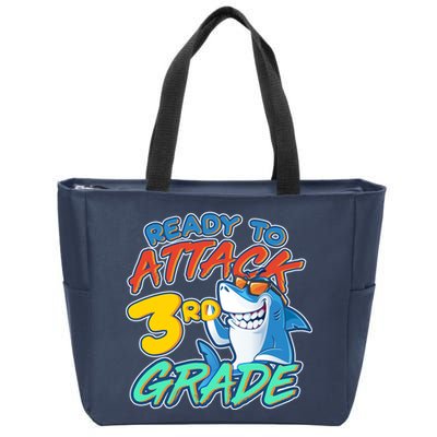 Ready To Attack 3rd Grade Shark Zip Tote Bag