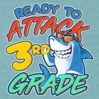 Ready To Attack 3rd Grade Shark Sueded Cloud Jersey T-Shirt