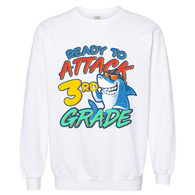 Ready To Attack 3rd Grade Shark Garment-Dyed Sweatshirt