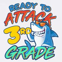 Ready To Attack 3rd Grade Shark Garment-Dyed Sweatshirt