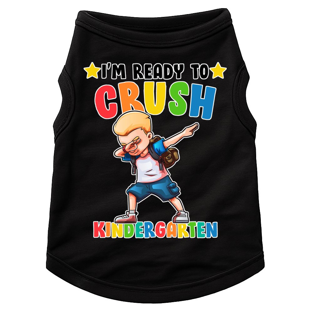 Ready To Crush Kindergarten Dabbing Boy Doggie Tank