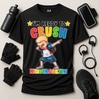 Ready To Crush Kindergarten Dabbing Boy Cooling Performance Crew T-Shirt