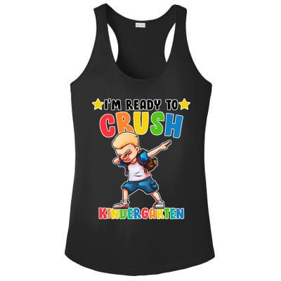 Ready To Crush Kindergarten Dabbing Boy Ladies PosiCharge Competitor Racerback Tank