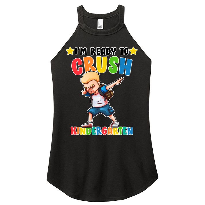 Ready To Crush Kindergarten Dabbing Boy Women's Perfect Tri Rocker Tank