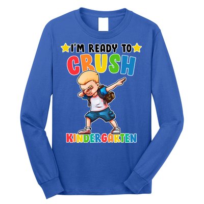Ready To Crush Kindergarten Dabbing Boy Long Sleeve Shirt