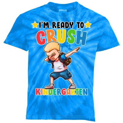 Ready To Crush Kindergarten Dabbing Boy Kids Tie-Dye T-Shirt