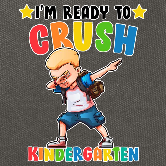 Ready To Crush Kindergarten Dabbing Boy Cotton Canvas Backpack