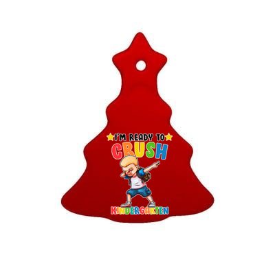 Ready To Crush Kindergarten Dabbing Boy Ceramic Tree Ornament