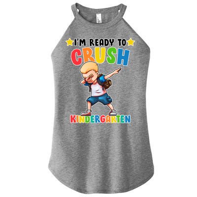 Ready To Crush Kindergarten Dabbing Boy Women’s Perfect Tri Rocker Tank