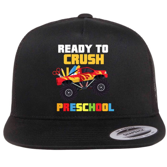 Ready To Crush Preschool Flat Bill Trucker Hat